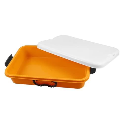 SKISUNO Handheld Sand Tablett Mit Deckel Montessori Spielzeug Lagerung Bin Outdoor Tragbare Spielzeug Trage Box Kunststoff Lagerung Fall Mit Deckel Sandkasten von SKISUNO
