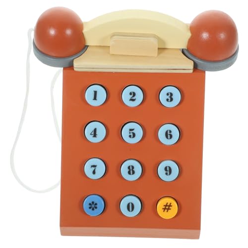 SKISUNO Hölzernes Vintage Telefonspielzeug für Frühpädagogisches Holzspielzeug mit Drehbarem Fördert Fingerfertigkeit und Interaktion Sicheres und Langlebiges Design für Kreative SKISUNO Hölzernes Vintage Telefonspielzeug für Frühpädagogisches Holzspielzeug mit Drehbarem Fördert Fingerfertigkeit und Interaktion Sicheres und Langlebiges Design für Kreative von SKISUNO