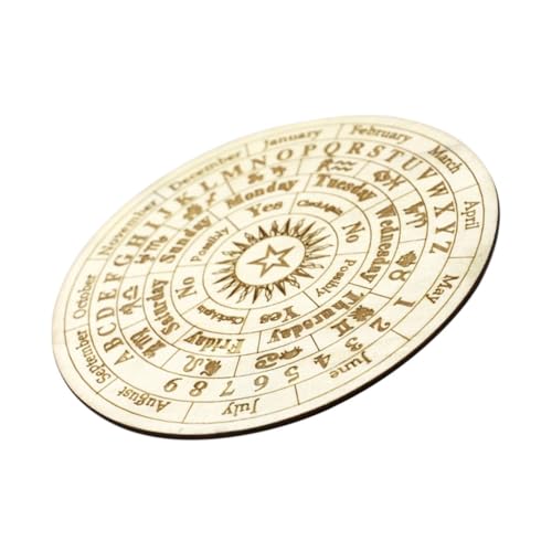 SKISUNO Holz Divinationsbrett Dekoratives Astrologie Desktop Board aus Hochwertigem Holz Glatte Oberfläche Langlebiges Wahrsage und Hexenaltar Zubehör für Spirituelle Partys und Wahrsage von SKISUNO
