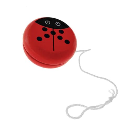 SKISUNO Holz Yoyo Lernspielzeug Hand Auge Koordination Übung Cartoon Design für Jungen und Mädchen Stabiles Material für Motorische Entwicklung und Familienspiel von SKISUNO