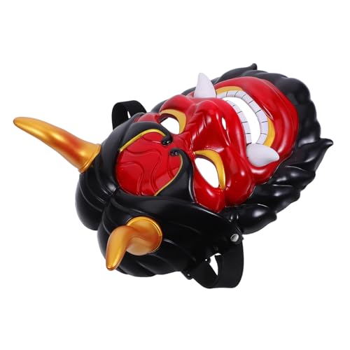 SKISUNO Japanische Dämonenmaske mit Hörnern Full Face Hannya Cosplay Maske Handgefertigt für Halloween Samurai Kostüm Gruselige Horrormaske für Erwachsene Vielseitig für Karneval und SKISUNO Japanische Dämonenmaske mit Hörnern Full Face Hannya Cosplay Maske Handgefertigt für Halloween Samurai Kostüm Gruselige Horrormaske für Erwachsene Vielseitig für Karneval und von SKISUNO