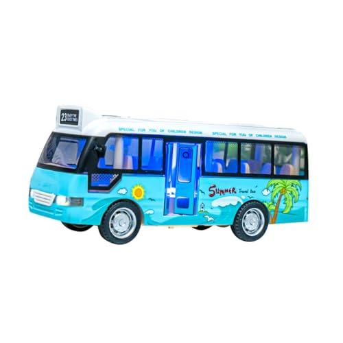 SKISUNO Kinderbus mit Licht und Sound Hochwertiges Abs Realistische Schulbusform Fördert Kreativität und Soziale Fähigkeiten Geeignet für Kleinkinder Farblich Attraktives Modell in von SKISUNO