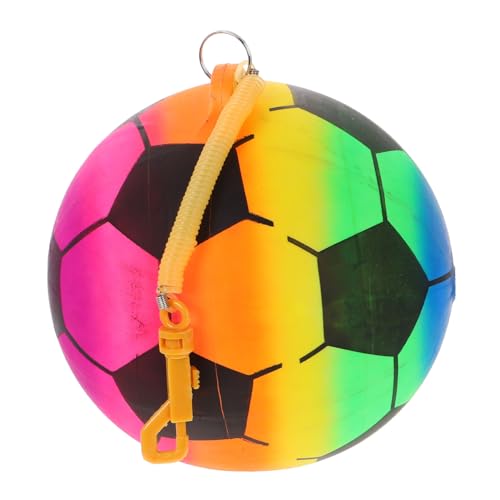 SKISUNO Klein Aufblasbarer Fußball für Bunter Hüpfball mit Federseil für Outdoor Spaß Leichtes Design für Kindergarten und Kleinkinder Sichere Spieloption für Jungen SKISUNO Klein Aufblasbarer Fußball für Bunter Hüpfball mit Federseil für Outdoor Spaß Leichtes Design für Kindergarten und Kleinkinder Sichere Spieloption für Jungen von SKISUNO