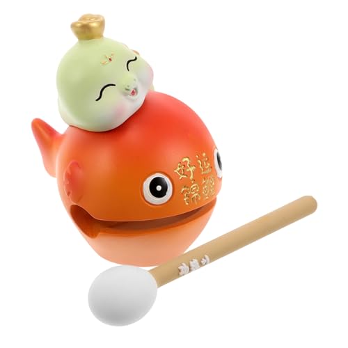 SKISUNO Kreatives Hölzernes Fisch-Percussion-Spielzeug Für Büro-Schreibtisch-Dekoration, Musikinstrument, Percussion-Instrument-Spielzeug Für Kleinkinder SKISUNO Kreatives Hölzernes Fisch-Percussion-Spielzeug Für Büro-Schreibtisch-Dekoration, Musikinstrument, Percussion-Instrument-Spielzeug Für Kleinkinder von SKISUNO