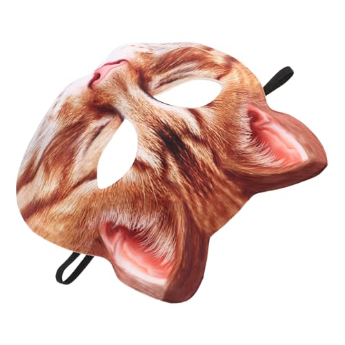 SKISUNO Leichte Verstellbare Katzenmaske für Halloween und Cosplay Halbe Gesichtsbedeckung mit Authentischem Tierdesign Wiederverwendbar und Komfortabel für Damen und Herren SKISUNO Leichte Verstellbare Katzenmaske für Halloween und Cosplay Halbe Gesichtsbedeckung mit Authentischem Tierdesign Wiederverwendbar und Komfortabel für Damen und Herren von SKISUNO
