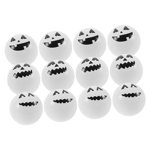 SKISUNO 12 Runde Halloween-bälle Mit Muster Kleine Partybälle Als Requisite Für Horror-deko von SKISUNO