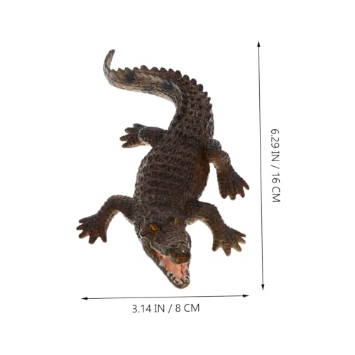 SKISUNO Lifelike Krokodil Modell für Miniatur Tierfigur Stabiles Standdesign Pädagogisches Lernspielzeug Realistische Nachbildung für Kognitives und Rollenspiele von SKISUNO