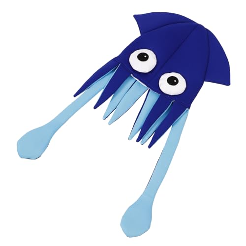 SKISUNO Lustiger Hut aus Weichem Samt Bunter Karneval Kopfschmuck Cartoon Octopus Kostüm Mütze für Halloween Fasching Party und Performance Zubehör SKISUNO Lustiger Hut aus Weichem Samt Bunter Karneval Kopfschmuck Cartoon Octopus Kostüm Mütze für Halloween Fasching Party und Performance Zubehör von SKISUNO