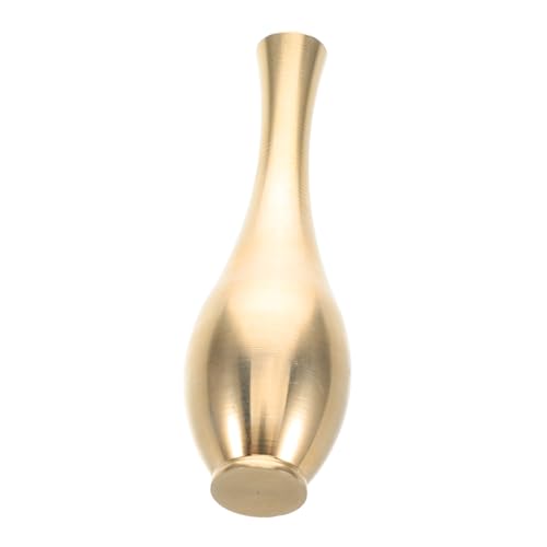 SKISUNO Messingvase Schreibtischvase Metallvase Für Zuhause Zarte Vase Kleine Messingvase Dekorative Schreibtischvase Metall Minivase Kreative Ornamente Messing Minivase Mini von SKISUNO