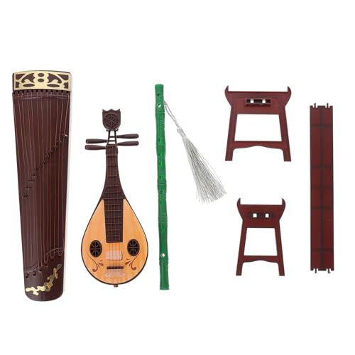 SKISUNO Mini Antike Puppenzubehör im Chinesischen Stil mit Pipa und Guzheng Spielzeugen für Miniatur Dekorationen von SKISUNO