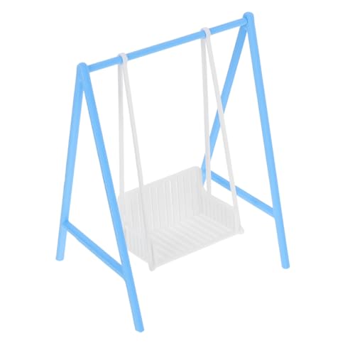 SKISUNO Mini-schaukel: 1/12 Miniatur-verandaschaukel, Puppenhaus-möbelzubehör, Mini-hängesessel, Puppenspielplatz, Spielset Für Den Mikro-landschaftsgartenpark von SKISUNO