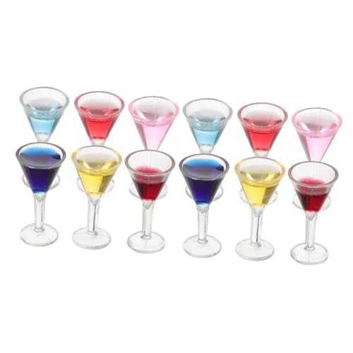 SKISUNO Miniatur-Cocktail-gläser-Set Für Puppenhäuser Kleine Weinbecher-Dekoration Mini Cocktailbecher Puppenhauszubehör Miniaturmodelle von SKISUNO