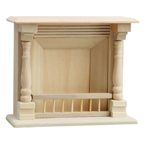 SKISUNO Miniatur-puppenhaus, Holzkamin, Unvollendete DIY-möbel, 1:12, Mini-Kamin, Modell, Mini-möbel, Dekoration, Zubehör, Kleines, Szene- SKISUNO Miniatur-puppenhaus, Holzkamin, Unvollendete DIY-möbel, 1:12, Mini-Kamin, Modell, Mini-möbel, Dekoration, Zubehör, Kleines, Szene- von SKISUNO