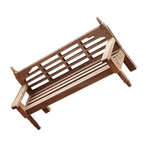 SKISUNO Miniaturbank Garten Deko Puppenhaus Zubehör für Mini Häuser Holzbank Modell für DIY Landschafts und Mikro Garten Dekoration SKISUNO Miniaturbank Garten Deko Puppenhaus Zubehör für Mini Häuser Holzbank Modell für DIY Landschafts und Mikro Garten Dekoration von SKISUNO