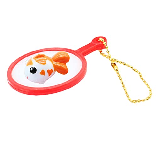 SKISUNO Miniaturfisch Mit Fischerei Net Ornament Miniatur Fischdekoration Doll Fischdekoration von SKISUNO