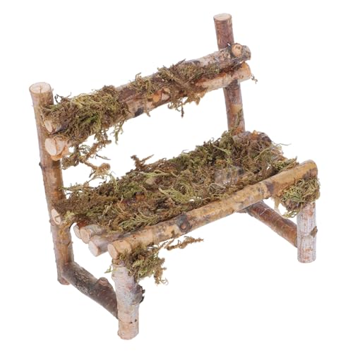 SKISUNO Miniaturlandschaftsbank Dekoration Mikro Landschaft Mini Stuhl Ornament Gartenstil Tabletop Bank Orament Micro-Landschaft Stuhl Modell Dollhouse Bench von SKISUNO