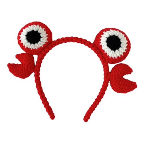 SKISUNO Niedliches Haarband Krabben Motiv Weiches Strick Stirnband für Party Cosplay Sicheres und Bequemes Kopfband Cartoon Haarschmuck für Mädchen und Familien für Fotos und Alltag SKISUNO Niedliches Haarband Krabben Motiv Weiches Strick Stirnband für Party Cosplay Sicheres und Bequemes Kopfband Cartoon Haarschmuck für Mädchen und Familien für Fotos und Alltag von SKISUNO