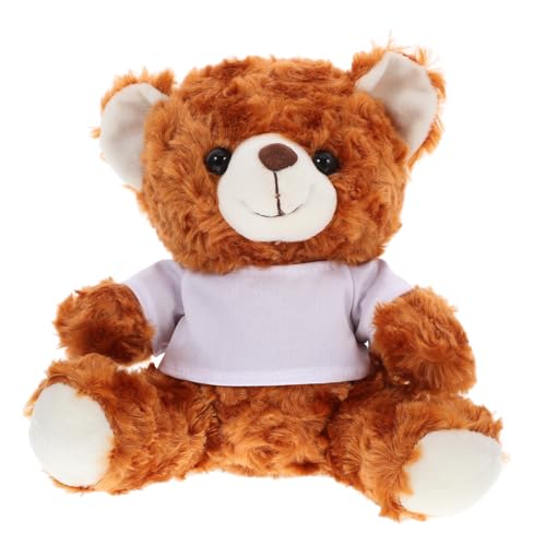 SKISUNO Plüschbärenpuppe Süßes Kuscheltier mit Weste Kissen und Dekoration für Bett Sofa oder für Freunde Hochwertige Verarbeitung und Detailgetreu SKISUNO Plüschbärenpuppe Süßes Kuscheltier mit Weste Kissen und Dekoration für Bett Sofa oder für Freunde Hochwertige Verarbeitung und Detailgetreu von SKISUNO