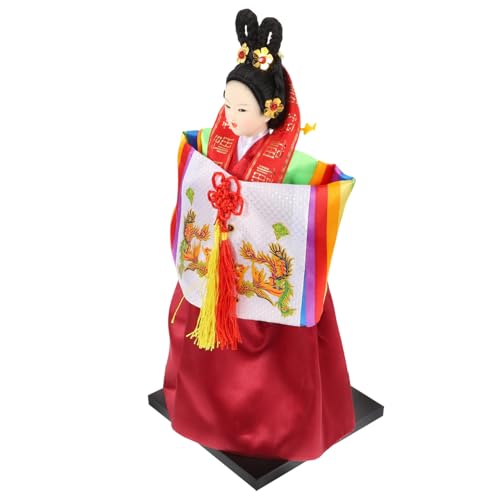 SKISUNO Puppe Im Koreanischen Stil Koreanische Hanbok-Statue Koreanische Hanbok-puppenfigur Koreanische Frauenstatue Koreanische Puppe Koreanischer Hanbok Südkorea Handbuch Seidentuch von SKISUNO