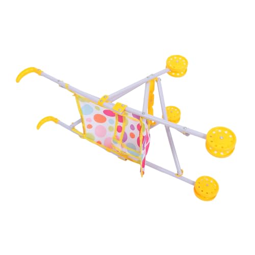 SKISUNO Kinderwagen Puppe Puppenbuggy Für Kleinkinder 1 3 Jahre Handgeführter Puppenwagen Für Rollenspiele Perfekt Für Fantasievolles Und Puppenzubehör Und Farbenfroh Kinderwagen Spielzeug Baby von SKISUNO