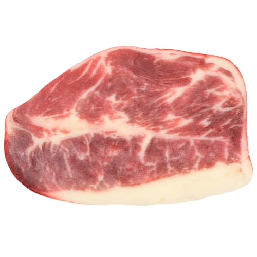 SKISUNO Realistisches Fake Food Modell Steak Attrappe Künstliches Fleisch Requisite für Küchendeko Halloween Restaurant von SKISUNO