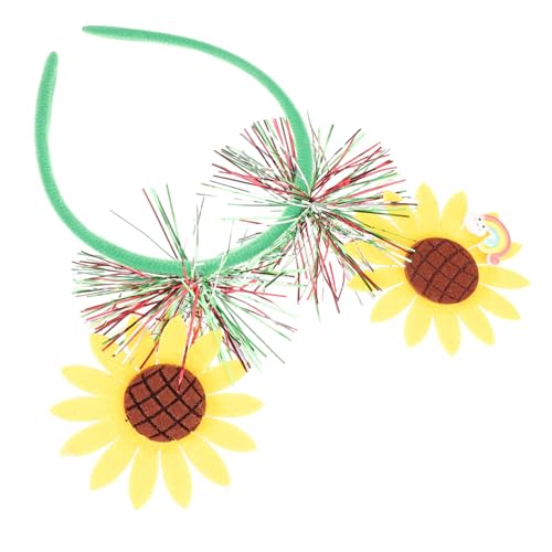 SKISUNO Sonnenblumen Haarschmuck Stirnband für Frauen Dekoratives Blumenhaarband Eleganter Party Kopfschmuck für Erwachsene Leicht Tragbar und Stylisch von SKISUNO