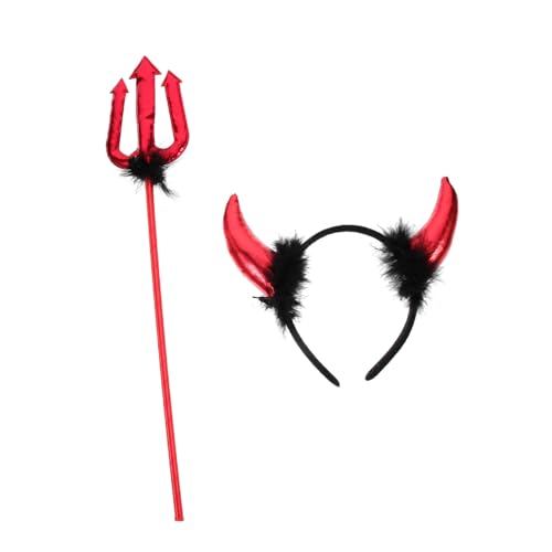 SKISUNO Teufelshörner Haarreif Halloween Party Kopfschmuck Roter Hörner Haarband Bequem Leicht für Karneval Fasching Cosplay und Maskerade SKISUNO Teufelshörner Haarreif Halloween Party Kopfschmuck Roter Hörner Haarband Bequem Leicht für Karneval Fasching Cosplay und Maskerade von SKISUNO