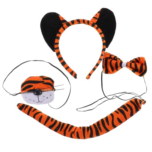SKISUNO Tiger Kostüm Set Teilig mit Weichem Stirnband und Ohren Kuschelige Tiger Cosplay Accessoires für Tierparty Geburtstagsfeier und Karneval Komfortabel und Niedlich SKISUNO Tiger Kostüm Set Teilig mit Weichem Stirnband und Ohren Kuschelige Tiger Cosplay Accessoires für Tierparty Geburtstagsfeier und Karneval Komfortabel und Niedlich von SKISUNO