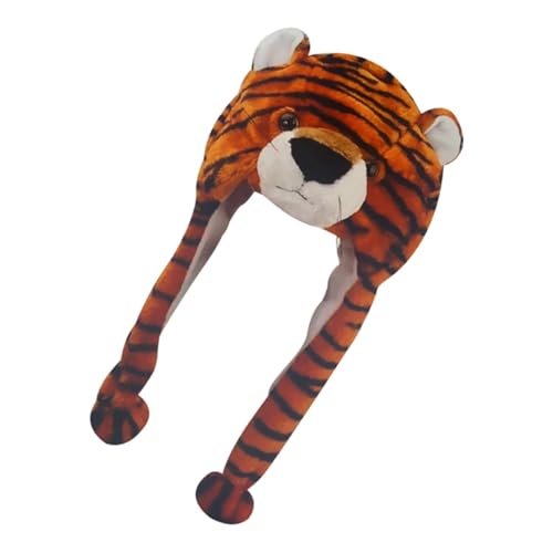 SKISUNO Tiger Mütze Plüsch Tierhut Elastisch Bequeme Wintermütze Dekorativ Jungen Mädchen SKISUNO Tiger Mütze Plüsch Tierhut Elastisch Bequeme Wintermütze Dekorativ Jungen Mädchen von SKISUNO