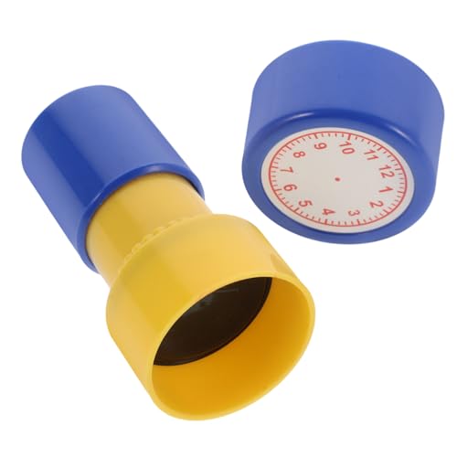 SKISUNO Uhr Lehrmittel für Voreingefärbter Stempel zur Zeiterkennung für Vorschule und Grundschule Attraktives Design für Spielerisches Lernen Kinderuhr Stempel für Lustige von SKISUNO