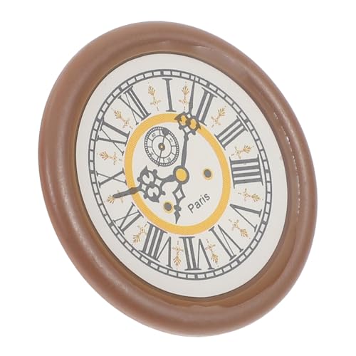 SKISUNO Wanduhr für Puppenhaus Braunes Wanddekor Perfektes Zubehör für Miniaturhäuser Fotodekoration und Einzigartiges für Modellbau Fans SKISUNO Wanduhr für Puppenhaus Braunes Wanddekor Perfektes Zubehör für Miniaturhäuser Fotodekoration und Einzigartiges für Modellbau Fans von SKISUNO