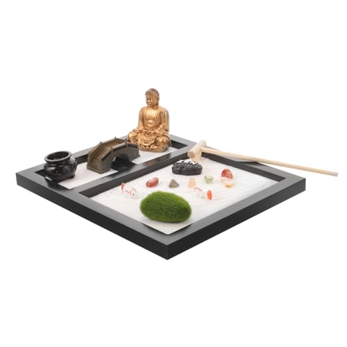 SKISUNO Zen Garten Aus Dekoratives Sandkasten Ornament Für Büro Und Zuhause Zur Meditation Und Stimmungsverbesserung Perfektes SKISUNO Zen Garten Aus Dekoratives Sandkasten Ornament Für Büro Und Zuhause Zur Meditation Und Stimmungsverbesserung Perfektes von SKISUNO