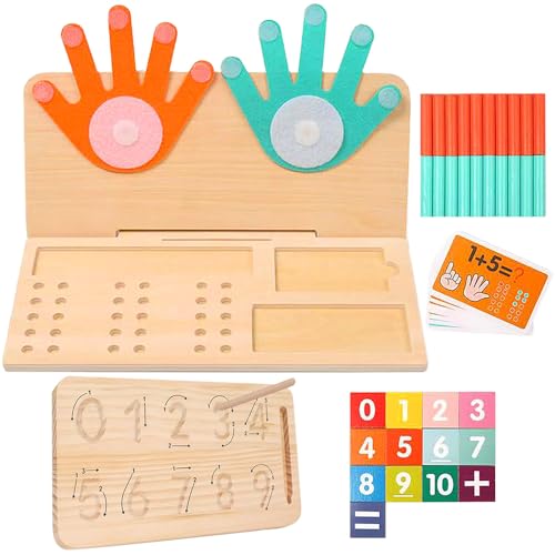 SKJJM Fingerzähl Mathespielzeug, Holz Mathe Spielzeug, Lehrhilfen Zahlen Montessori, Mathe Spielzeug Pädagogisches Vorschule Spiele Zahlenspielzeug für Jahre Jungen Mädchen Geschenk SKJJM Fingerzähl Mathespielzeug, Holz Mathe Spielzeug, Lehrhilfen Zahlen Montessori, Mathe Spielzeug Pädagogisches Vorschule Spiele Zahlenspielzeug für Jahre Jungen Mädchen Geschenk von SKJJM