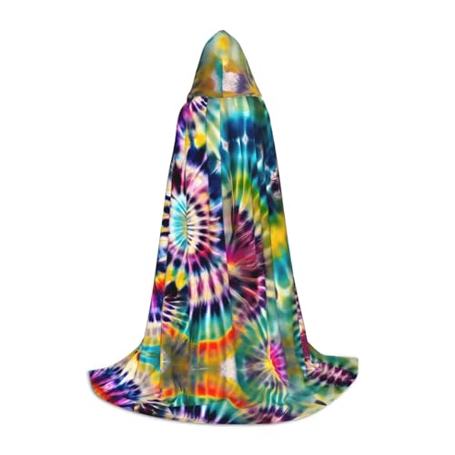Exotic Tribe Tie Dye Style Print Halloween Hooded Cloak Full Length Cape With Hood For Men And Women For Carnival Exotic Tribe Tie Dye Style Print Halloween Hooded Cloak Full Length Cape With Hood For Men And Women For Carnival von SKKNT