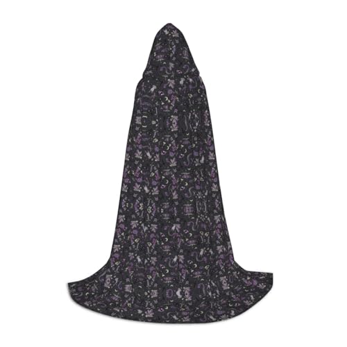 Halloween Kapuzenumhang mit Kapuze, für Damen und Herren, Violett / Schwarz Halloween Kapuzenumhang mit Kapuze, für Damen und Herren, Violett / Schwarz von SKKNT