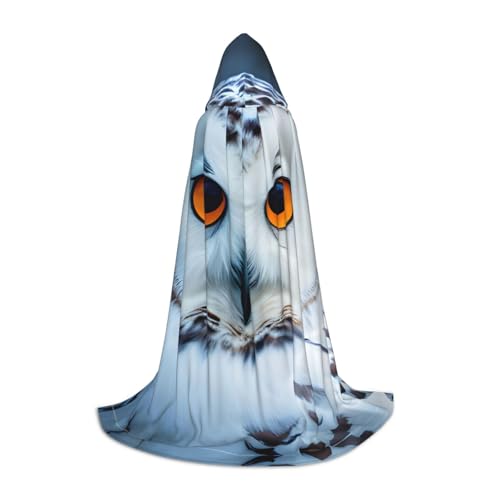 Halloween-Kapuzenumhang mit Schneeeule und Augen, Umhang mit Kapuze, für Damen und Herren, für Karneval Halloween-Kapuzenumhang mit Schneeeule und Augen, Umhang mit Kapuze, für Damen und Herren, für Karneval von SKKNT