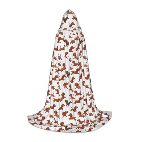 Kapuzenumhang mit Corgi-Druck, Unisex, verschiedene Zauberer-Robe, Halloween, Cosplay und Karneval, Gothic, Größe S von SKKNT