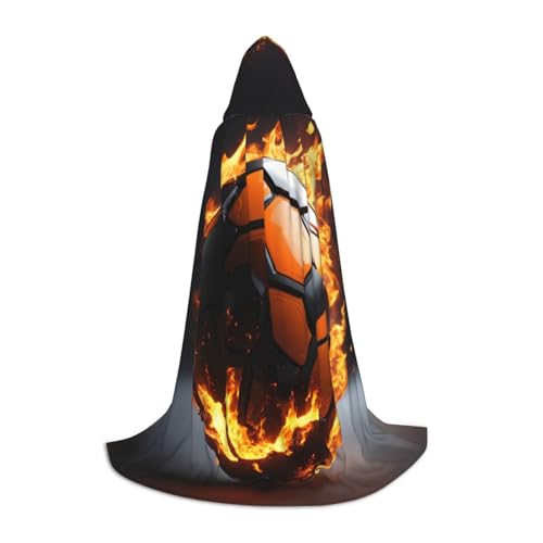 Kapuzenumhang mit Fußball-Aufdruck, Unisex, verschiedene Zauberer-Robe, Halloween, Cosplay und Karneval, Gothic Kapuzenumhang mit Fußball-Aufdruck, Unisex, verschiedene Zauberer-Robe, Halloween, Cosplay und Karneval, Gothic von SKKNT