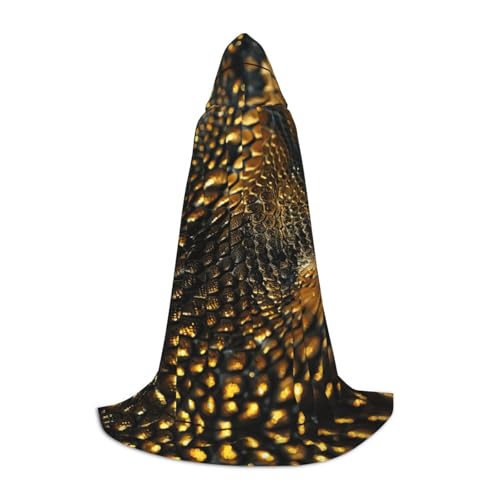 Kapuzenumhang mit Schlangenhaut-Aufdruck, Unisex, verschiedene Zauberer-Robe, Halloween, Cosplay und Karneval, Gothic Kapuzenumhang mit Schlangenhaut-Aufdruck, Unisex, verschiedene Zauberer-Robe, Halloween, Cosplay und Karneval, Gothic von SKKNT