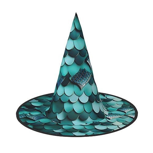 Meerjungfrauen-Fischschuppen-Druck, Kostüm, Partyhut, Karneval, Halloween, Hexenhut, faltbarer Hut für Themen-Event Meerjungfrauen-Fischschuppen-Druck, Kostüm, Partyhut, Karneval, Halloween, Hexenhut, faltbarer Hut für Themen-Event von SKKNT