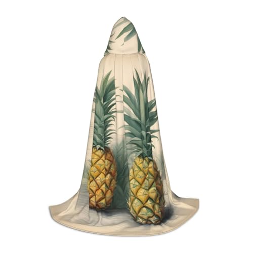 SKKNT Ananas-Druck, Halloween-Kapuzenumhang, volle Länge, Umhang mit Kapuze, für Damen und Herren, für Karneval SKKNT Ananas-Druck, Halloween-Kapuzenumhang, volle Länge, Umhang mit Kapuze, für Damen und Herren, für Karneval von SKKNT