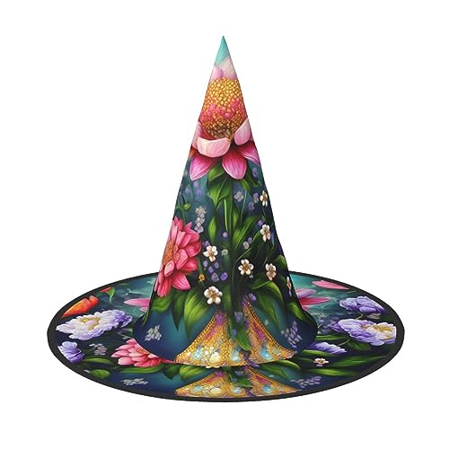 SKKNT Blumen-Diamant-Malerei, Druck, Kostüm, Partys, Karneval, Halloween, Hexenhut, faltbarer Hut für Themen-Event SKKNT Blumen-Diamant-Malerei, Druck, Kostüm, Partys, Karneval, Halloween, Hexenhut, faltbarer Hut für Themen-Event von SKKNT