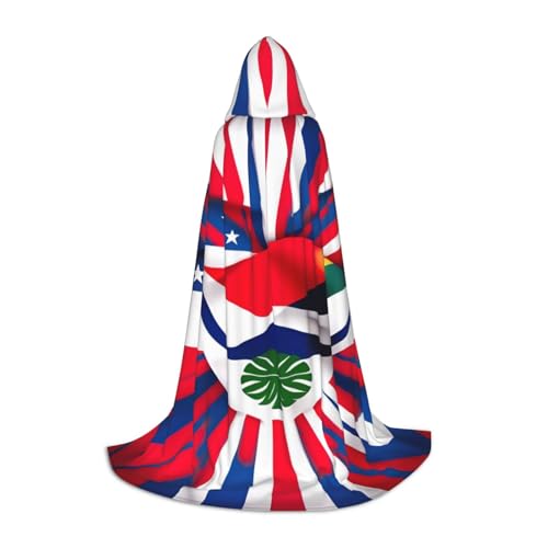SKKNT Costa Rica-Flaggen-Druck, Halloween-Kapuzenumhang, volle Länge, Umhang mit Kapuze, für Damen und Herren, für Karneval SKKNT Costa Rica-Flaggen-Druck, Halloween-Kapuzenumhang, volle Länge, Umhang mit Kapuze, für Damen und Herren, für Karneval von SKKNT