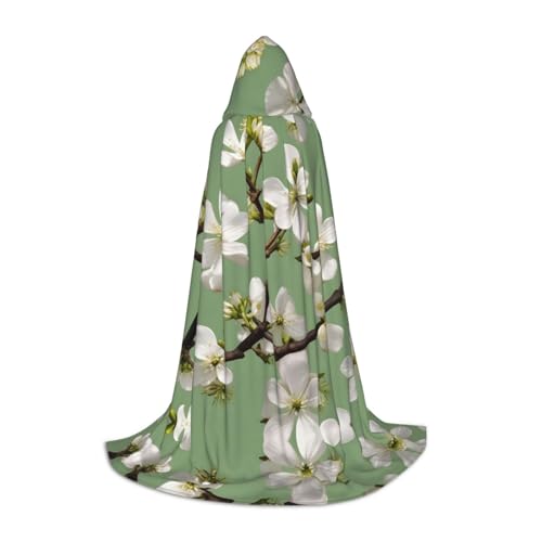 SKKNT Dogwood Blossoms Print Halloween Hooded Cloak Full Length Cape With Hood For Men And Women For Carnival SKKNT Dogwood Blossoms Print Halloween Hooded Cloak Full Length Cape With Hood For Men And Women For Carnival von SKKNT
