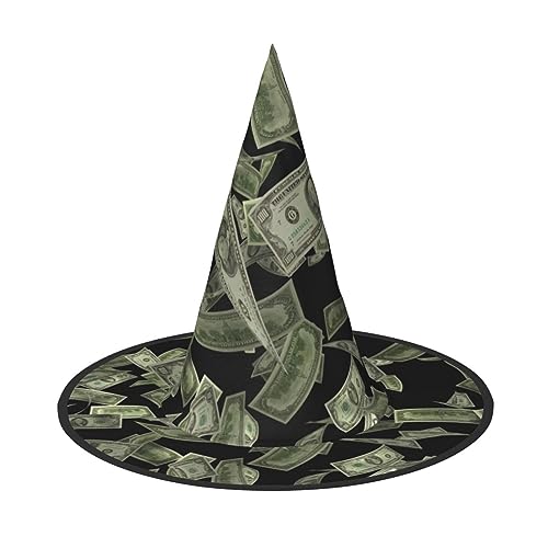 SKKNT Dollarzeichen Gelddruck Kostüm Party Hut Karneval Halloween Hexenhut Faltbarer Hut für Themen-Event von SKKNT