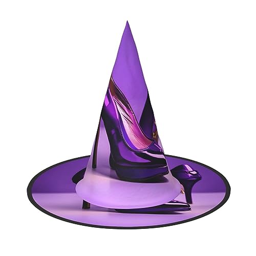 SKKNT Elegante lila High Heels mit Lippenstift-Druck, Kostüm, Party, Karneval, Halloween, Hexenhut, faltbarer Hut für Themen-Event SKKNT Elegante lila High Heels mit Lippenstift-Druck, Kostüm, Party, Karneval, Halloween, Hexenhut, faltbarer Hut für Themen-Event von SKKNT