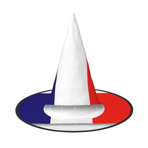 SKKNT Französischer Flaggen-Druck, Kostüm, Party, Karneval, Halloween, Hexenhut, faltbarer Hut für Themenveranstaltungen SKKNT Französischer Flaggen-Druck, Kostüm, Party, Karneval, Halloween, Hexenhut, faltbarer Hut für Themenveranstaltungen von SKKNT