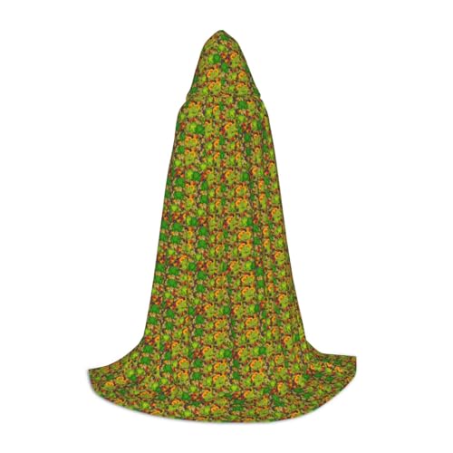 SKKNT Frosch Print Halloween Kapuzenumhang voller Länge Umhang mit Kapuze für Damen und Herren für Karneval SKKNT Frosch Print Halloween Kapuzenumhang voller Länge Umhang mit Kapuze für Damen und Herren für Karneval von SKKNT