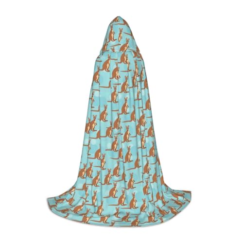 SKKNT Funny For Kangaroo Zoo Print Halloween Hooded Cloak Full Length Cape With Hood For Men And Women For Carnival SKKNT Funny For Kangaroo Zoo Print Halloween Hooded Cloak Full Length Cape With Hood For Men And Women For Carnival von SKKNT