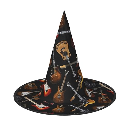 SKKNT Gitarren-Druck, Kostüm, Partyhut, Karneval, Halloween, Hexenhut, faltbarer Hut für Themenveranstaltungen SKKNT Gitarren-Druck, Kostüm, Partyhut, Karneval, Halloween, Hexenhut, faltbarer Hut für Themenveranstaltungen von SKKNT